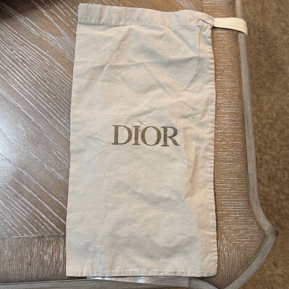 Dior Light Gray Drawstring Dust Pouch